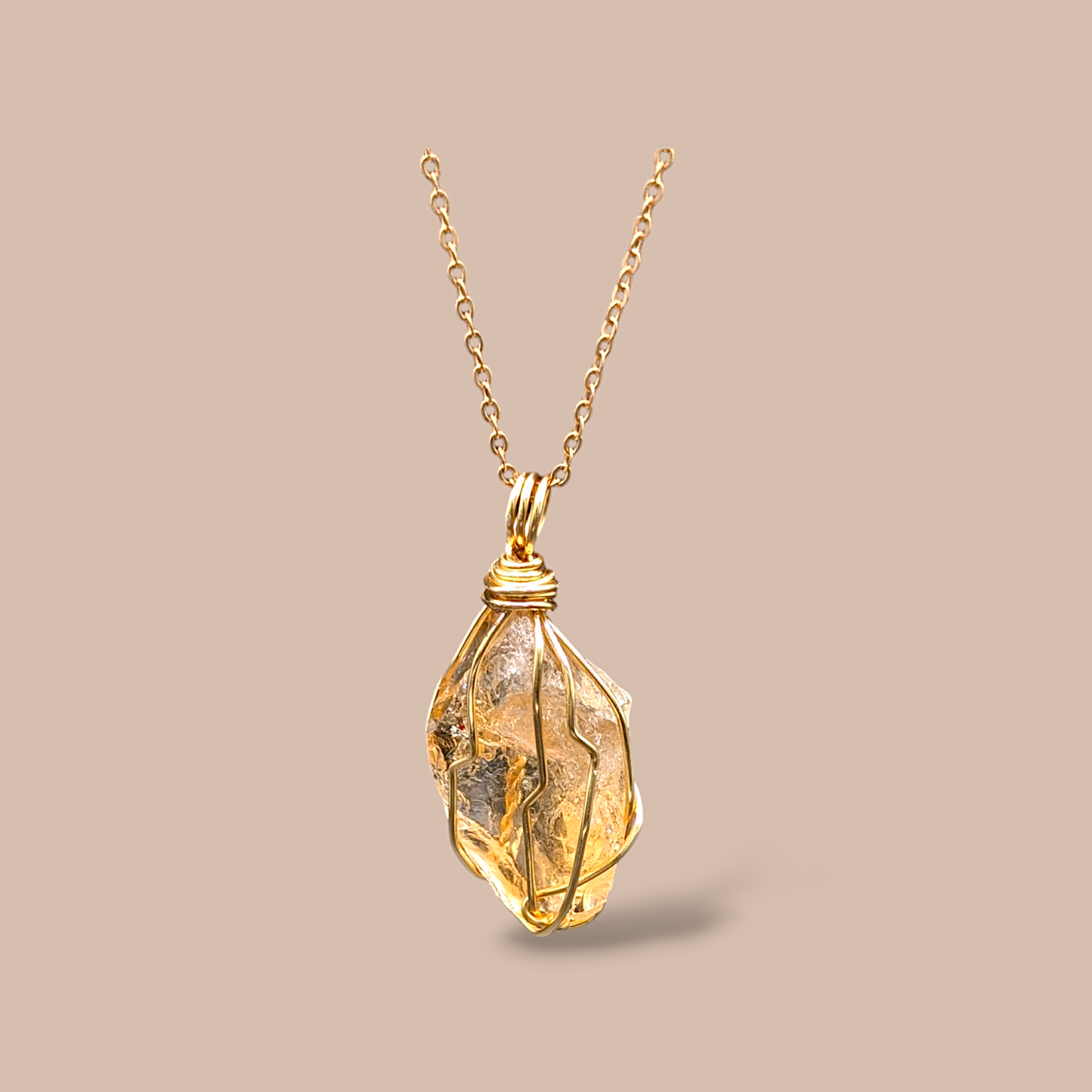 Golden Glow – Citrine Pendant