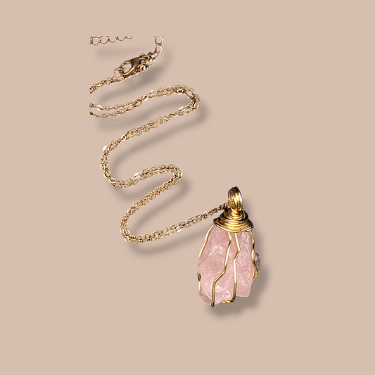 Open Heart – Rose Quartz Pendant