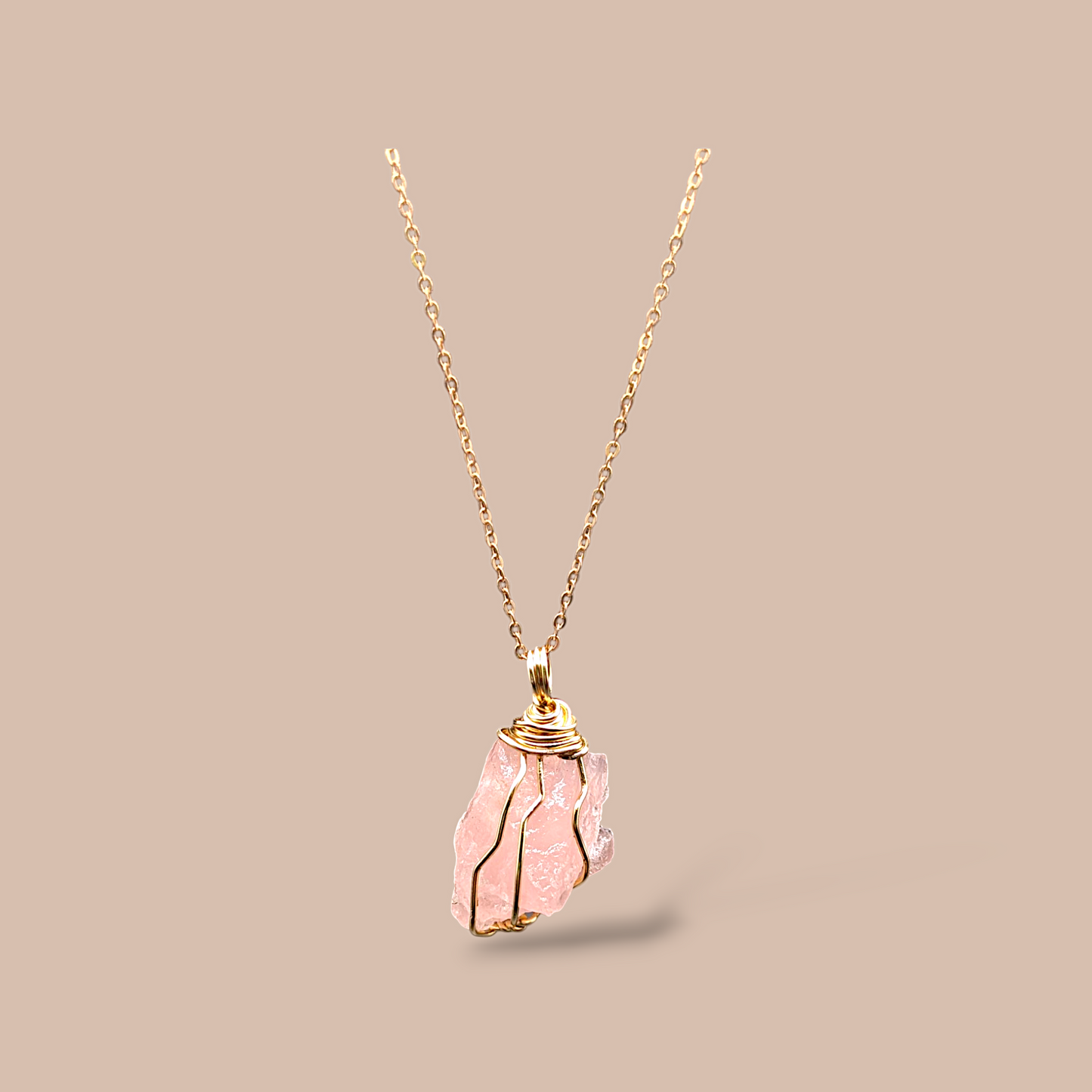 Open Heart – Rose Quartz Pendant