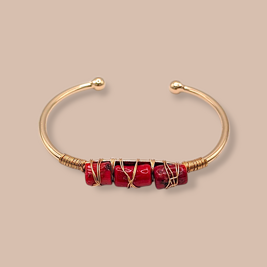 Coral Triple Balance Cuff