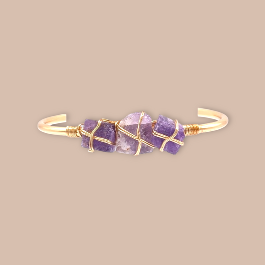 Amethyst Triple Balance Cuff