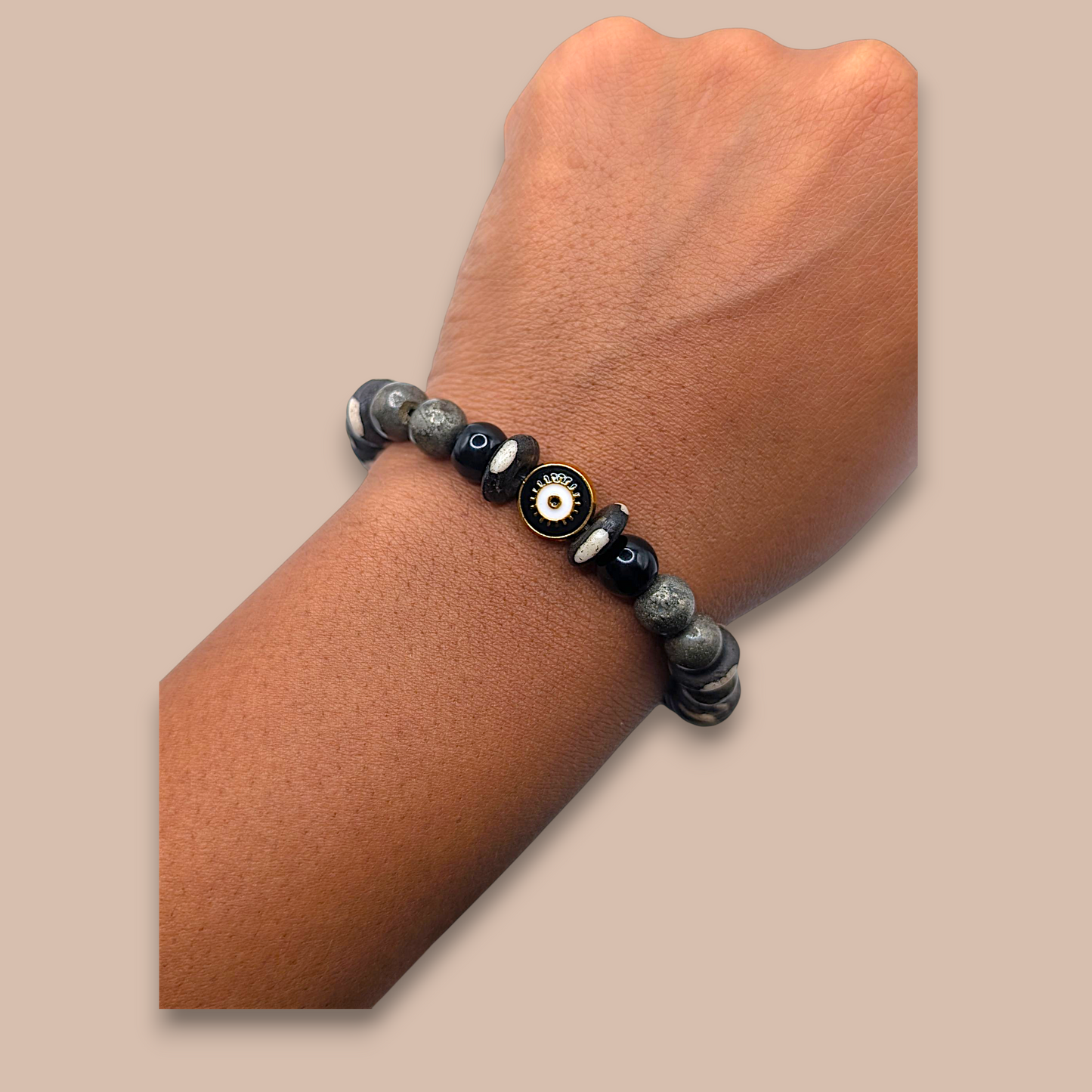 Pyrite Protection Bracelet Set