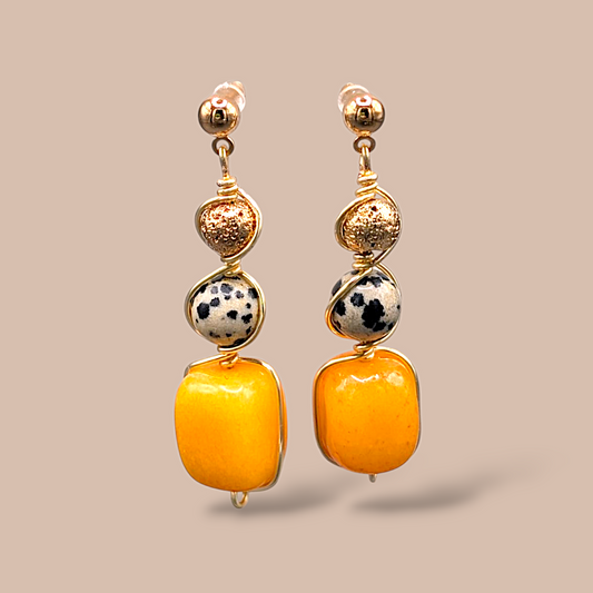 Orange Drop Earrings