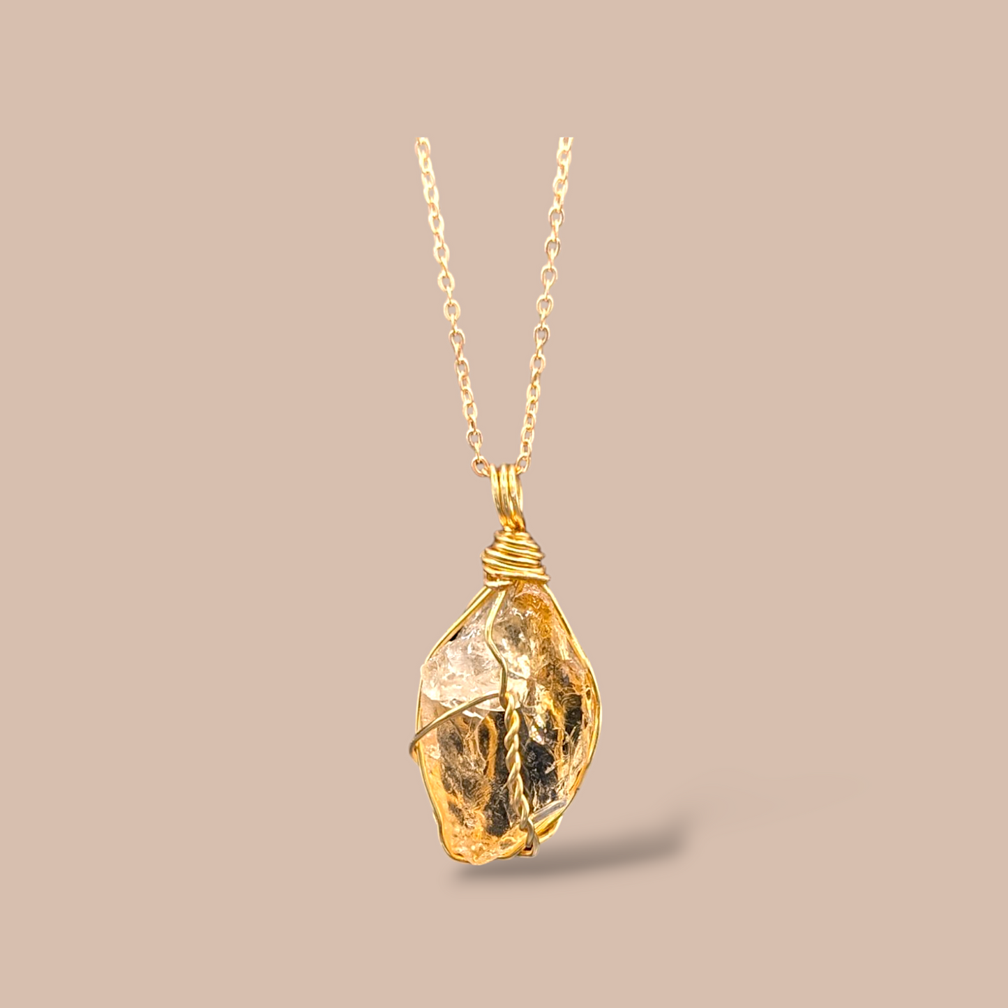 Golden Glow – Citrine Pendant