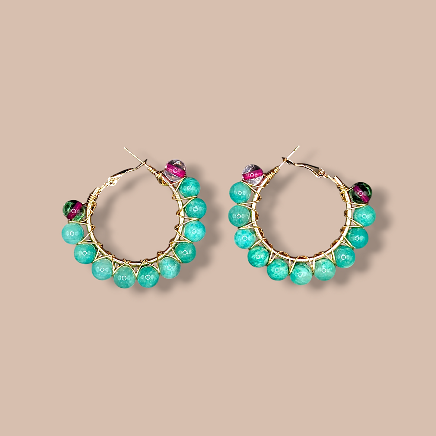 Color Pop Hoops – Dyed Quartz Earrings