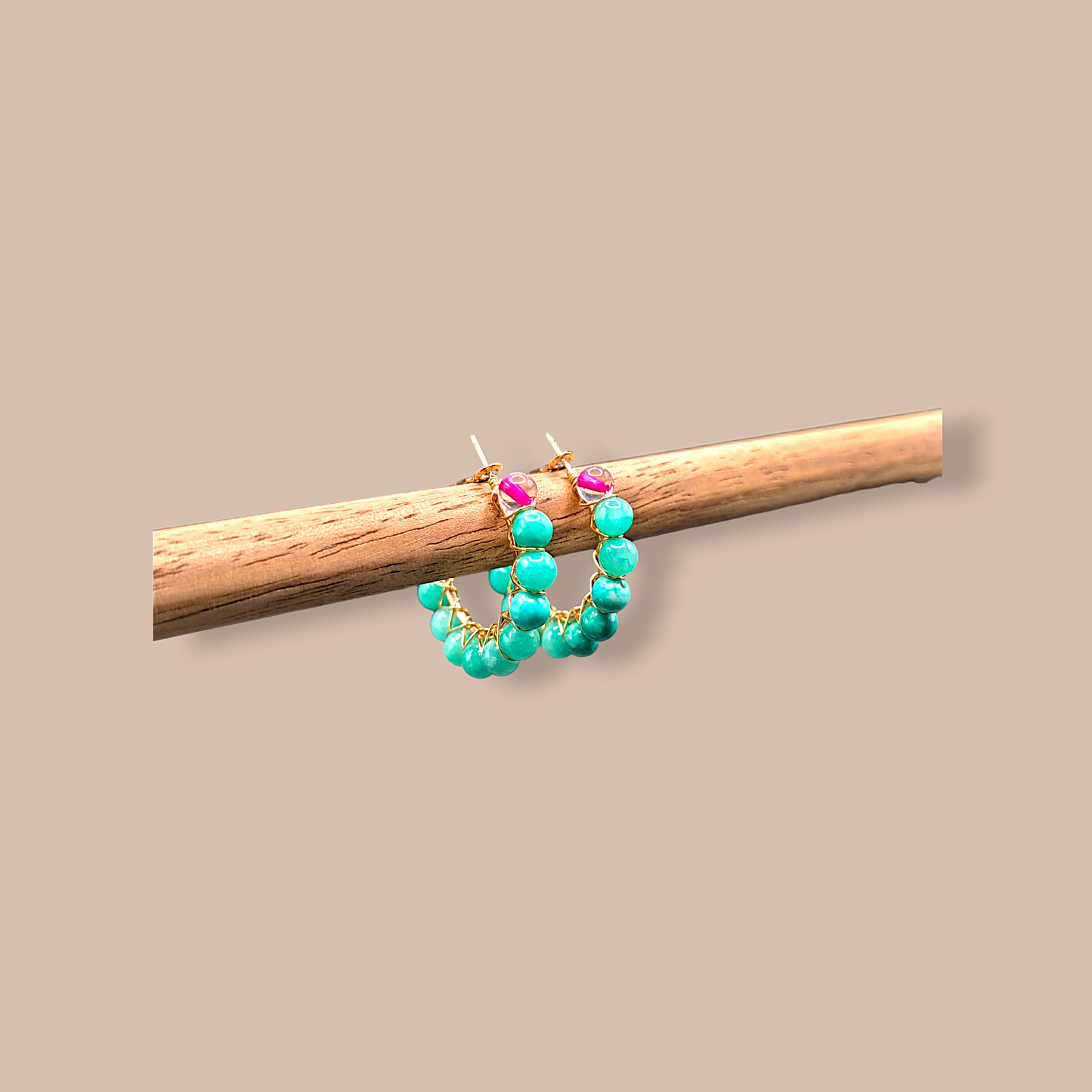 Color Pop Hoops – Dyed Quartz Earrings
