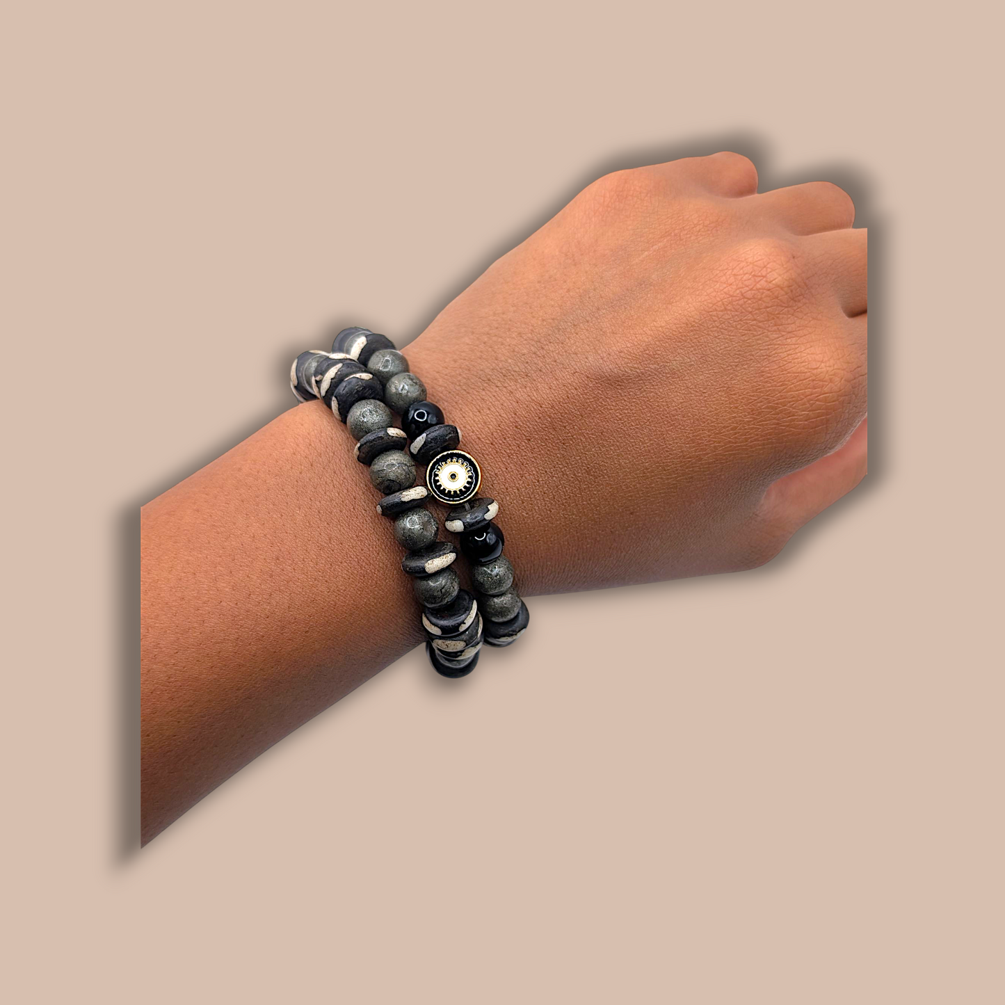 Pyrite Protection Bracelet Set